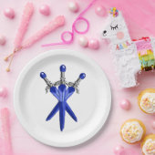  Blue Sword Party Paper Plate ペーパープレート (パーティー)