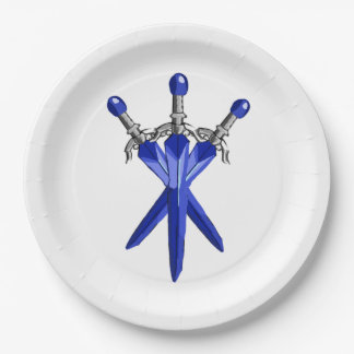 Blue Sword Party Paper Plate ペーパープレート