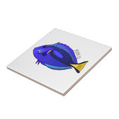 Blue tang fish cartoon illustration タイル (側面)