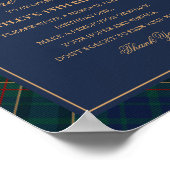 Blue Tartan Plaid Rocking Horse Time Capsule ポスター (角)