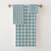 Blue Tartan Towel – Yellow Accent Gift for Men バスタオルセット (インサイチュ)