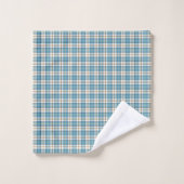 Blue Tartan Towel – Yellow Accent Gift for Men バスタオルセット (ウォッシュタオル)
