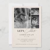 Blue Tassel Senior Photo Graduation Announcement 招待状 (裏面)