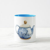 Blue Tea Pot Birthday マグカップ (中央)