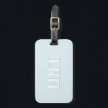 Blue Teal Double Layer Simple Initial Monogram  ラゲッジタグ<br><div class="desc">Meet your new travel sidekick — a modern monogram luggage tag designed in a bold teal and soft blue color palette that stands out without screaming for attention. The classic serif initial sits front and center with a subtle shadow layer, giving this tag a high-end, clean aesthetic that makes your...</div>