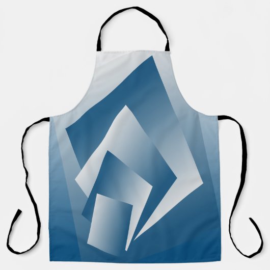 Blue Teal geometry エプロン (正面)