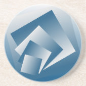 Blue Teal geometry コースター (正面)