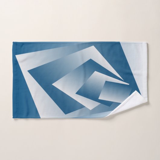 Blue Teal geometry バスタオルセット (ハンドタオル)