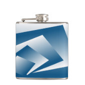 Blue Teal geometry フラスク (正面)