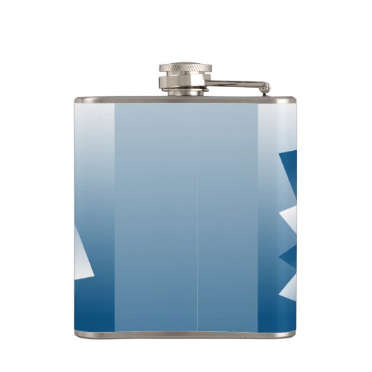 Blue Teal geometry フラスク (裏面)