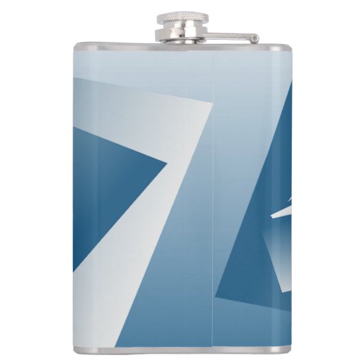Blue Teal geometry フラスク (裏面)