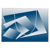 Blue Teal geometry ラージペーパーバッグ (裏面)