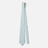 Blue, Teal & White Diagonal Striped Neck Tie ネクタイ (正面)