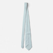 Blue, Teal & White Diagonal Striped Neck Tie ネクタイ (裏面)