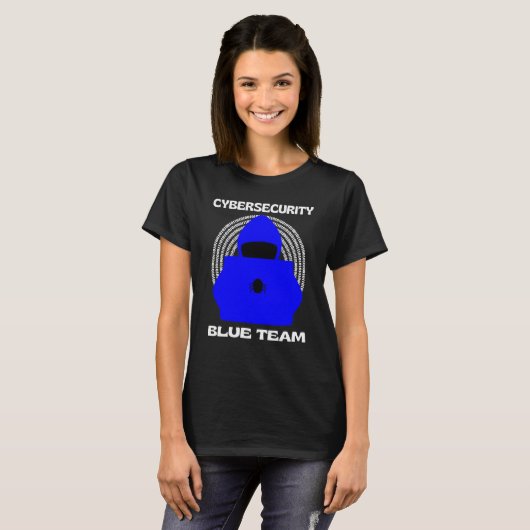 Blue Team Cybersecurity Hacking Ethical Hacker Cyb Tシャツ (正面フル)