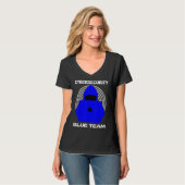 Blue Team Cybersecurity Hacking Ethical Hacker Cyb Tシャツ (正面フル)