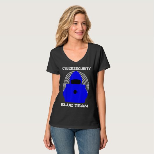 Blue Team Cybersecurity Hacking Ethical Hacker Cyb Tシャツ (正面フル)