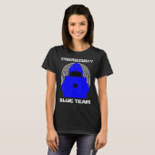 Blue Team Cybersecurity Hacking Ethical Hacker Cyb Tシャツ (正面フル)