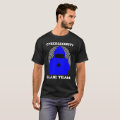 Blue Team Cybersecurity Hacking Ethical Hacker Cyb Tシャツ (正面フル)