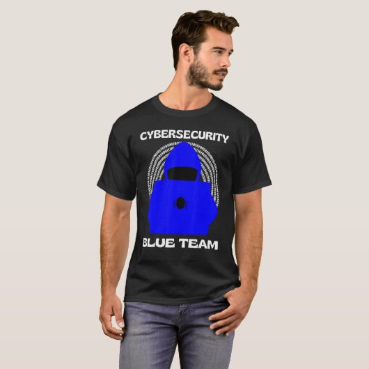 Blue Team Cybersecurity Hacking Ethical Hacker Gee Tシャツ (正面フル)