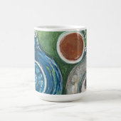 Blue Teapot and Chai Artwork コーヒーマグカップ (中央)
