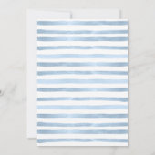 Blue Teddy Bear男の赤ちゃん写真誕生のお知らせ 招待状 (裏面)