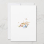 Blue Teddy Bear Baby Shower Invitation 招待状 (裏面)