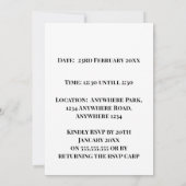 Blue Teddy Bear Baby Shower Invitation | Baby Boy  招待状 (裏面)