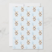 Blue Teddy Bear Bow Balloon Baby Boy Table Number (裏面)