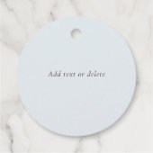 Blue Teddy Bear Boy Baby Shower Thank You フェイバータグ (裏面)