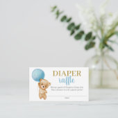 Blue Teddy Bear Boy Diaper Raffle Enclosure Card エンクロージャーカード (スタンド正面)