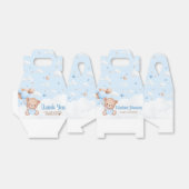 Blue Teddy Bear Clouds Balloon Baby Shower フェイバーボックス (折り畳みなし)