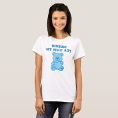 Blue Teddy Bear Hug Shirt – Cute Funny Gift Tシャツ (正面フル)