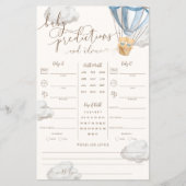 Blue Teddy Bear Twins Baby Predictions Game (正面)