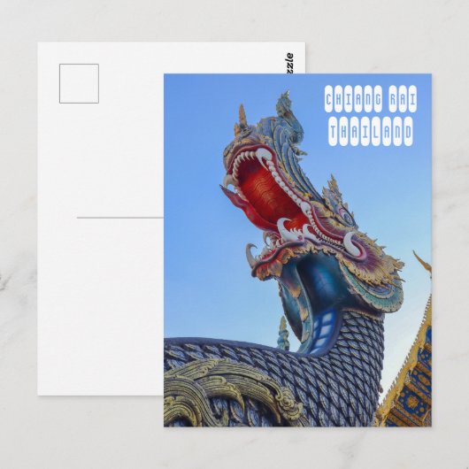 Blue Temple in Chiang Raiタイ ポストカード (正面/裏面)