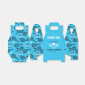 🎾 💙🤍 Blue Tennisパーティー、カスタマイズ可能 フェイバーボックス (折り畳みなし)