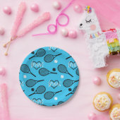 Blue Tennisパーティー、カスタマイズ ペーパープレート (パーティー)