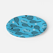 Blue Tennisパーティー、カスタマイズ ペーパープレート (アングル)