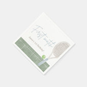 Blue Tennis First Birthday Boy Preppy Classic  スタンダードカクテルナプキン (角)