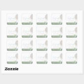 Blue Tennis First Birthday Preppy Classic Party スクエアシール (シート)