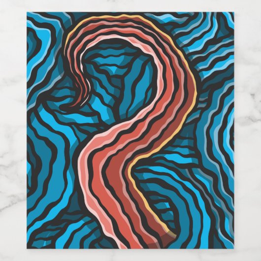 Blue Tentacle ワインラベル (シングルラベル)