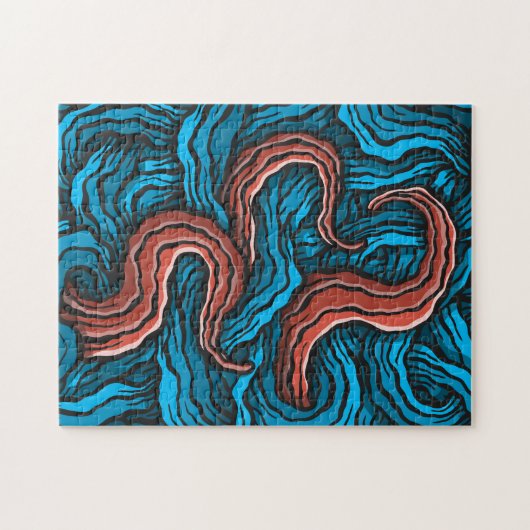 Blue Tentacles ジグソーパズル (横)