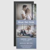 Blue Textile Texture Engaged Romantic Couple (正面/裏面)