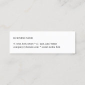 Blue Texture モダンエレガント Consultant Networking スキニー名刺 (裏面)