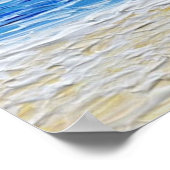 Blue Texture Beach Art Print ポスター (角)