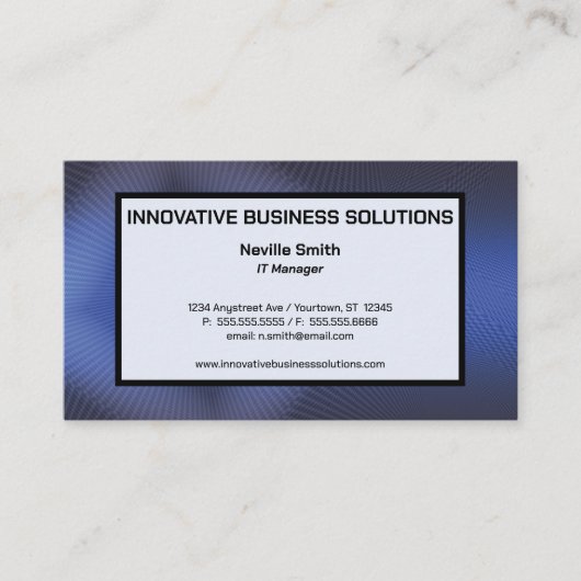 Blue Texture Technology High Tech IT 名刺 (正面)