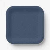 Blue Textured 7" Disposable Square Paper Plate ペーパープレート (正面)
