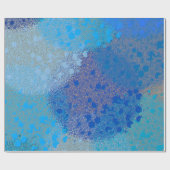 BLUE TEXTURED ABSTRACT PATTERN ラッピングペーパー (フラット)