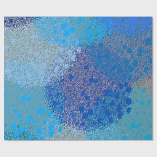 BLUE  TEXTURED ABSTRACT PATTERN ラッピングペーパー (フラット)