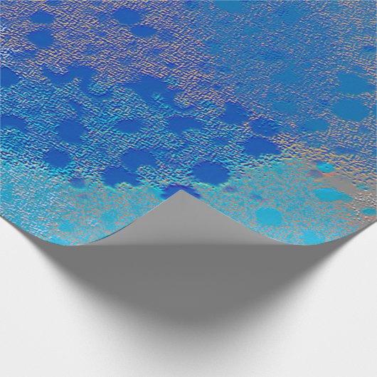 BLUE  TEXTURED ABSTRACT PATTERN ラッピングペーパー (角)